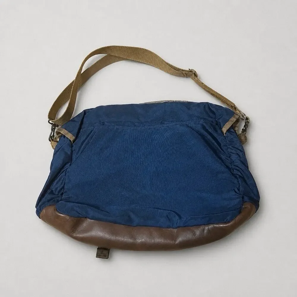 L.L. Bean #895 Campus Haver Sack Mens Messenger Bag Blue/Brown
